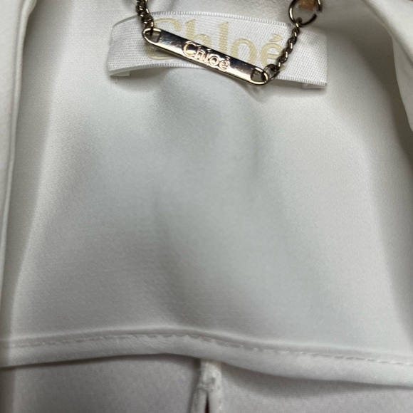 EUC Chloe- Elegant White Tie-Back Blazer. Size US 4 - Picture 6 of 13